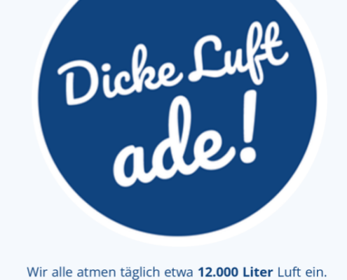 Titel des Flyers "Dicke Luft adé" von DAGL
