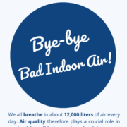 Title of the flyer "Bye-bye bad indoor air" from DAGL